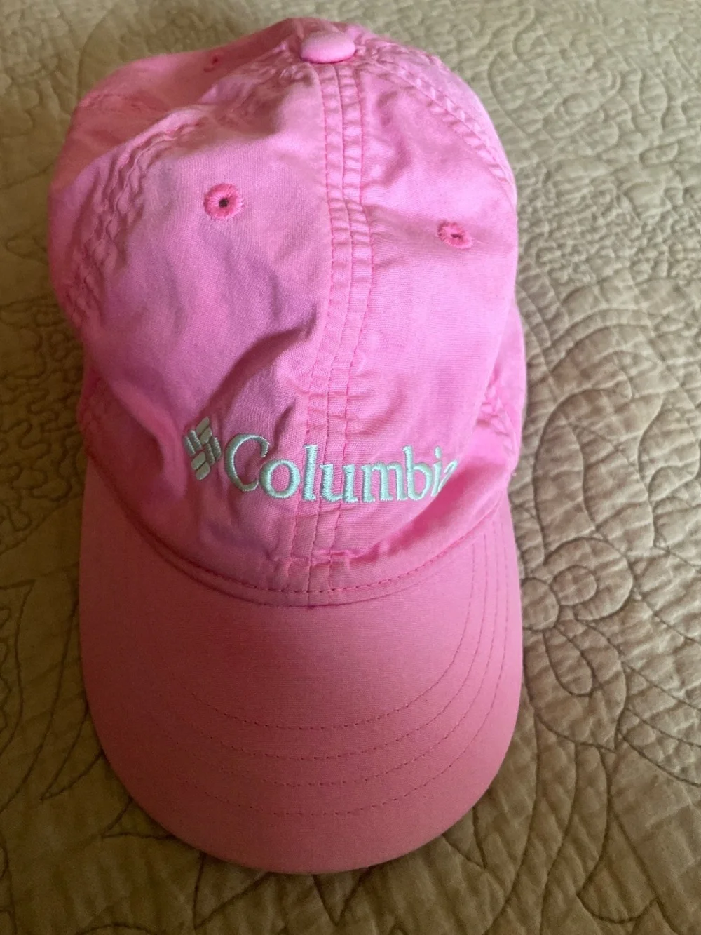 Pink youth Columbia adjustable kids hat